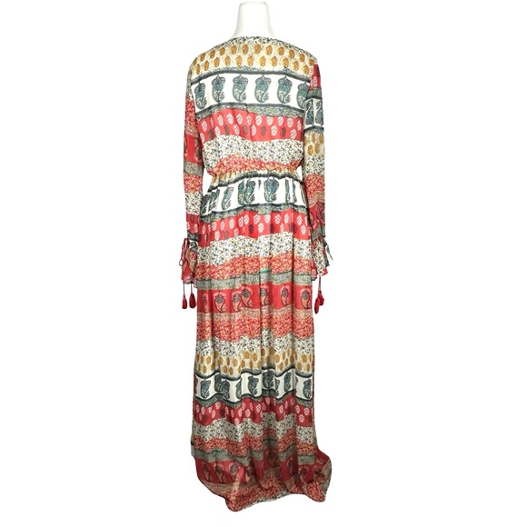 Lulus Curated Collection She's a Vision Red Print Maxi Dress Size Large - Picture 8 of 16